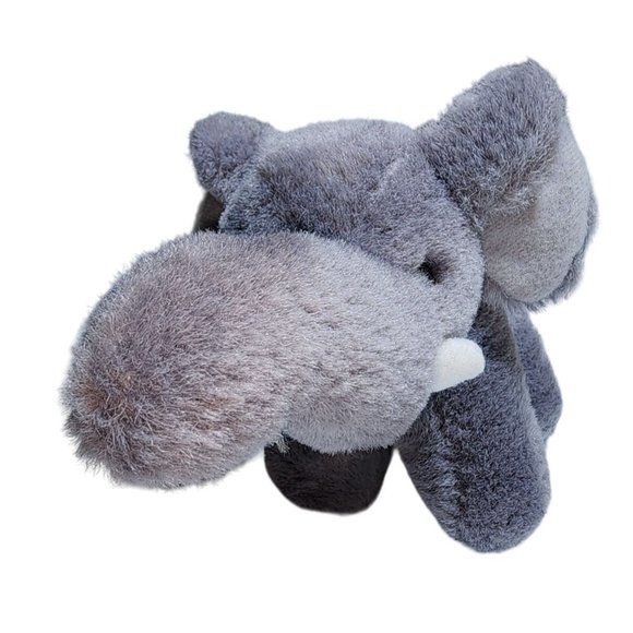 Vintage Nanco Elephant Plush Stuffed Animal 7 Inch Fuzzy Stands Up Cute - Picture 5 of 6